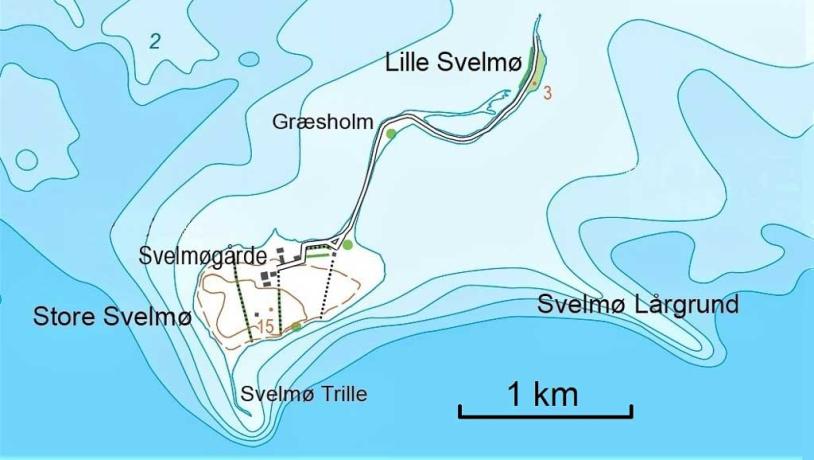 Svelmø, oversigtskort. Geopark Det Sydfynske Øhav.